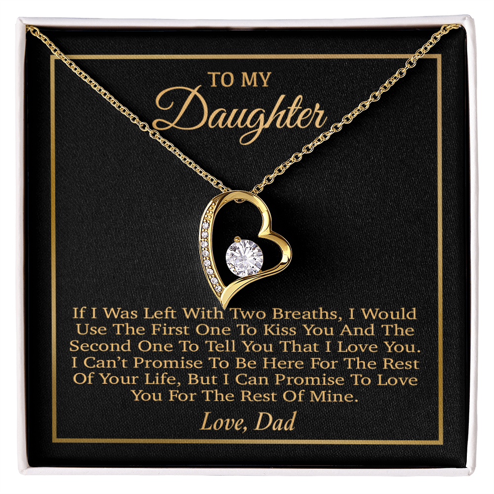 To My Daughter Necklace, Gift for Daughter from Dad, Father Daughter Necklace 31_3_Gold