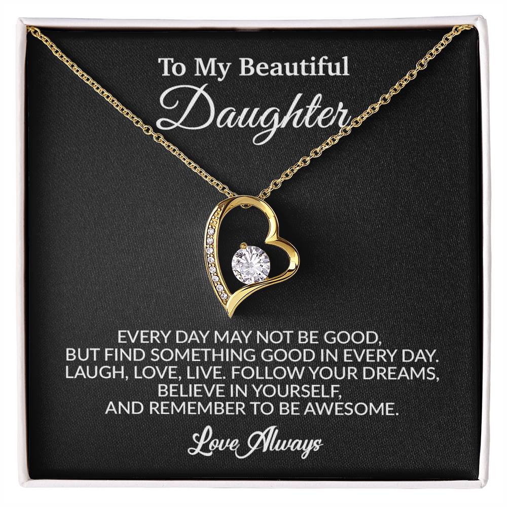 To My Daughter Necklace, Gift for Daughter from Dad, Father Daughter Necklace