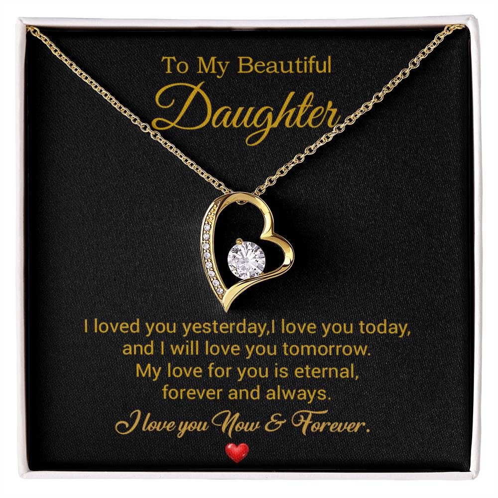 To My Daughter Necklace, Gift For Daughter From Dad, Daughter Father Necklace 30_7_Gold