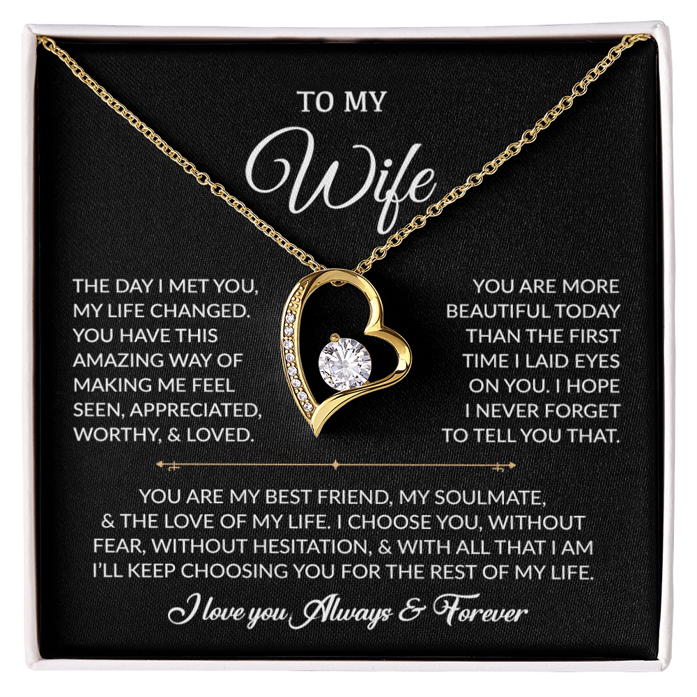 To My Wife Necklace, Gift For Wife, Anniversary Gift For Wife, Necklace For Wife