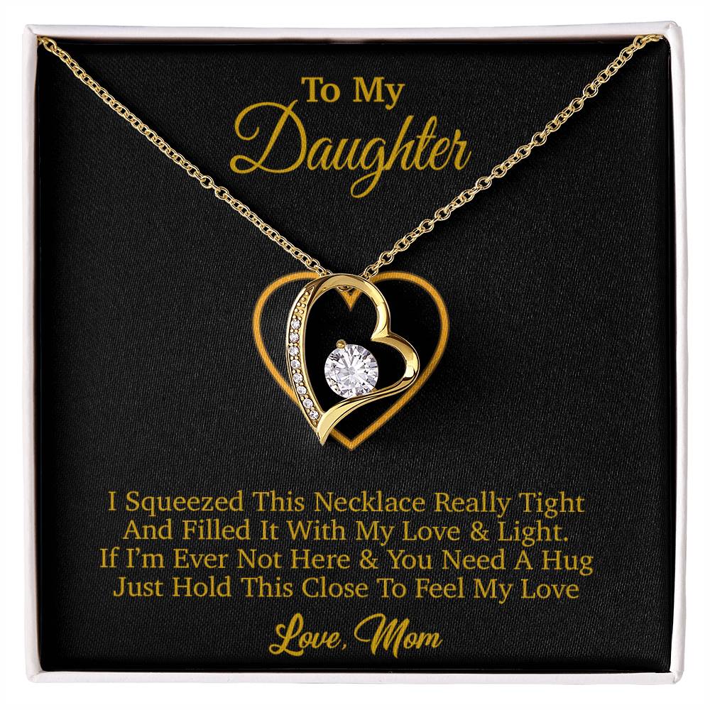To My Daughter Necklace, Gift for Daughter from mom, Daughter mother Necklace 1_4_Gold
