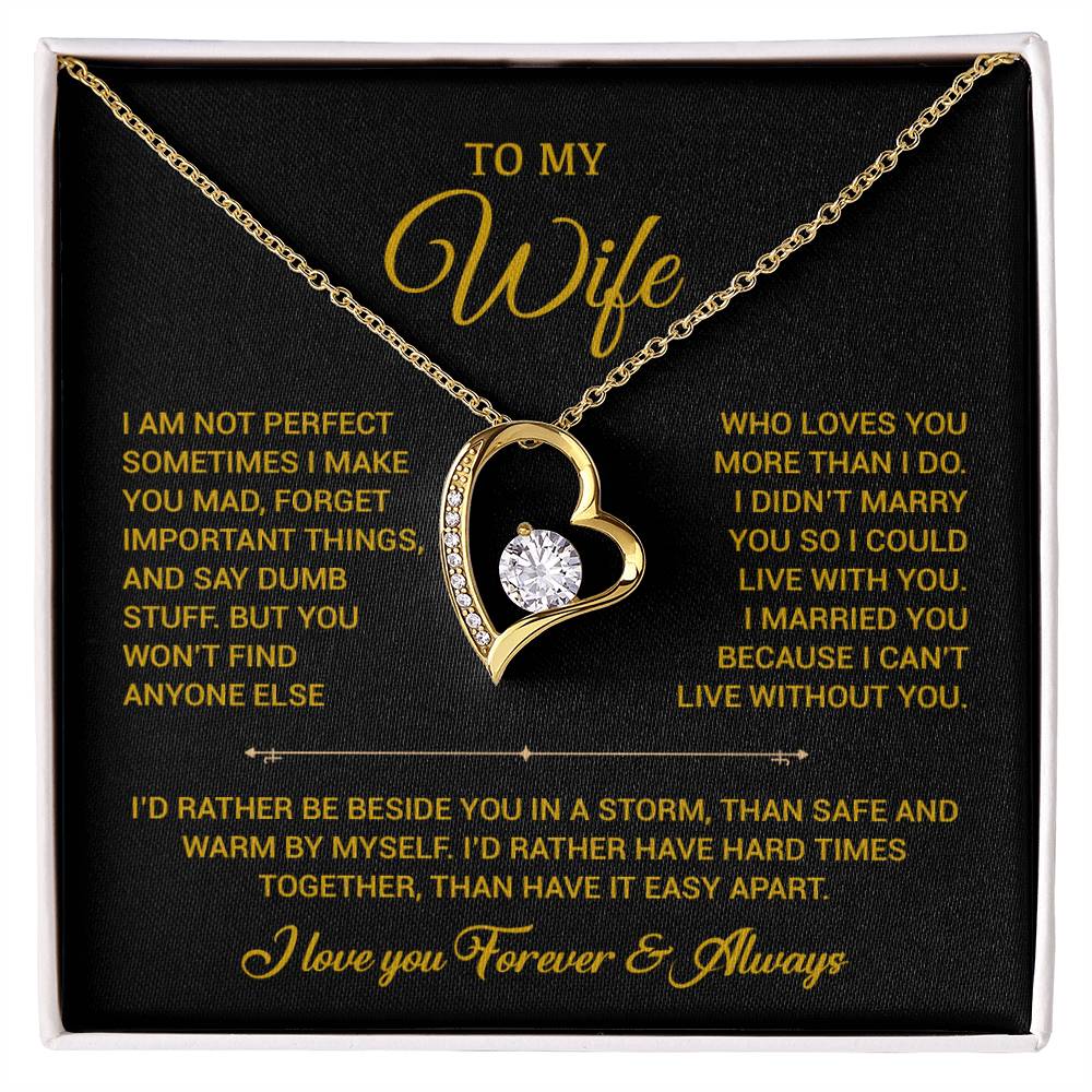 To My Wife Necklace, Gift For Wife, Anniversary Gift For Wife, Christmas Gift
