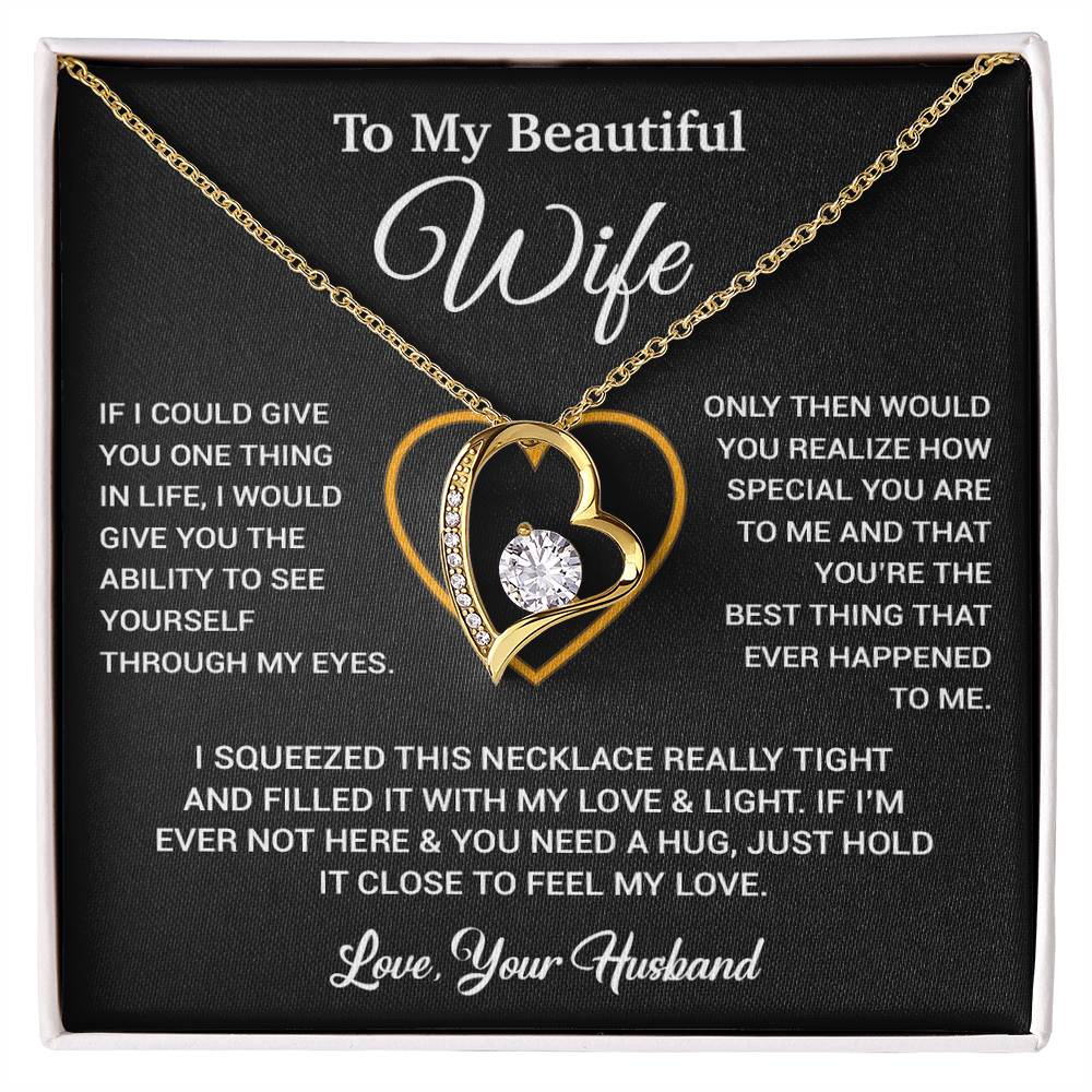 To My Wife Necklace, Gift For Wife, Anniversary Gift For Wife, Necklace For Wife 26_5_Black