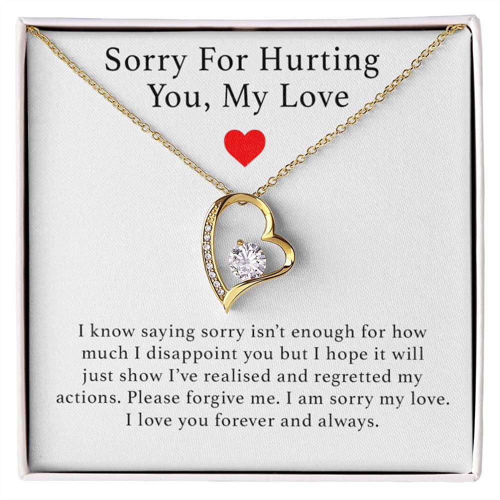 Sorry For Hurting You Necklace, Forgiveness Gift, Apology Gift for Her, I'm Sorry Gift For Her