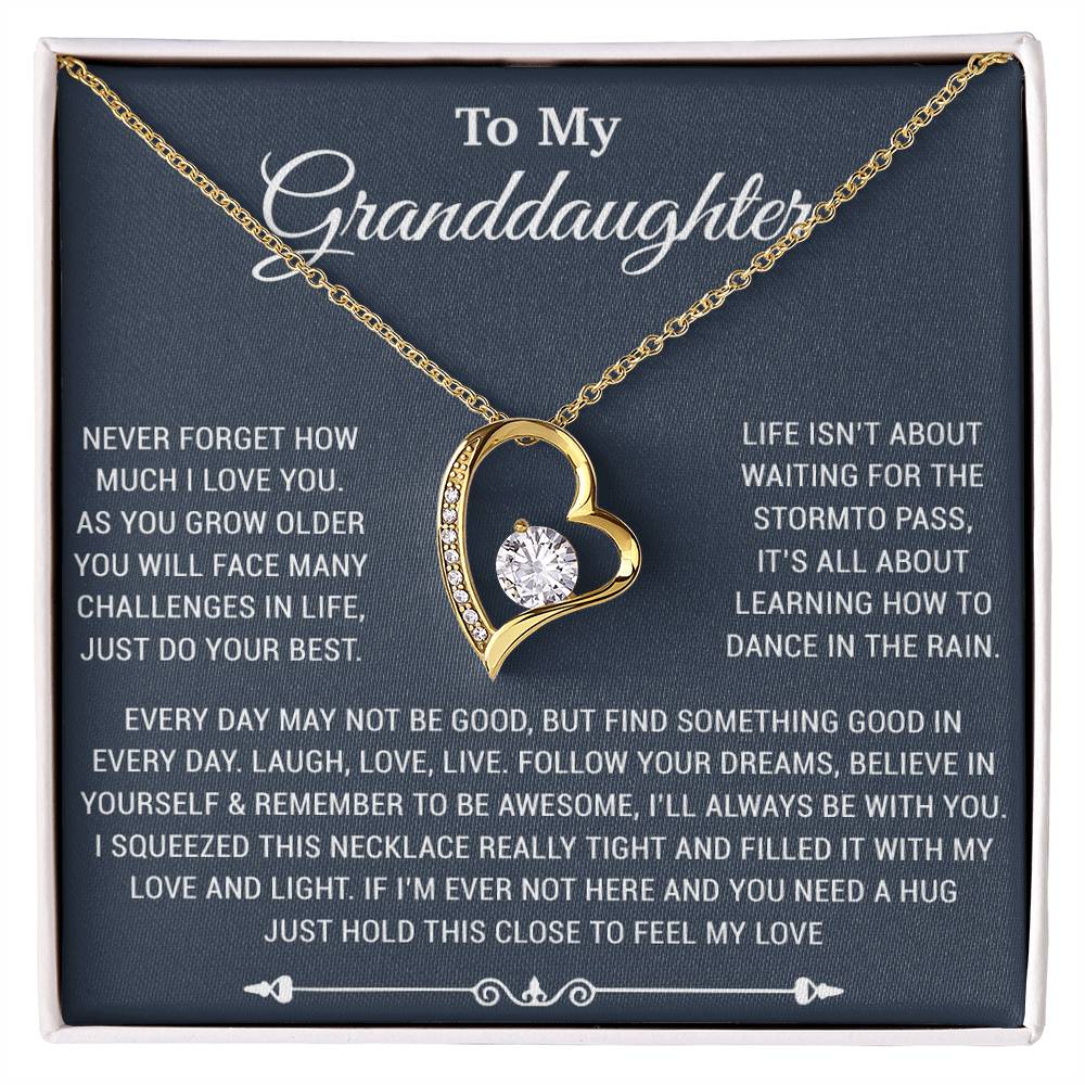 To My Granddaughter Necklace, Birthday Gift For Granddaughter, Birthday Gifts 26_10_Blue