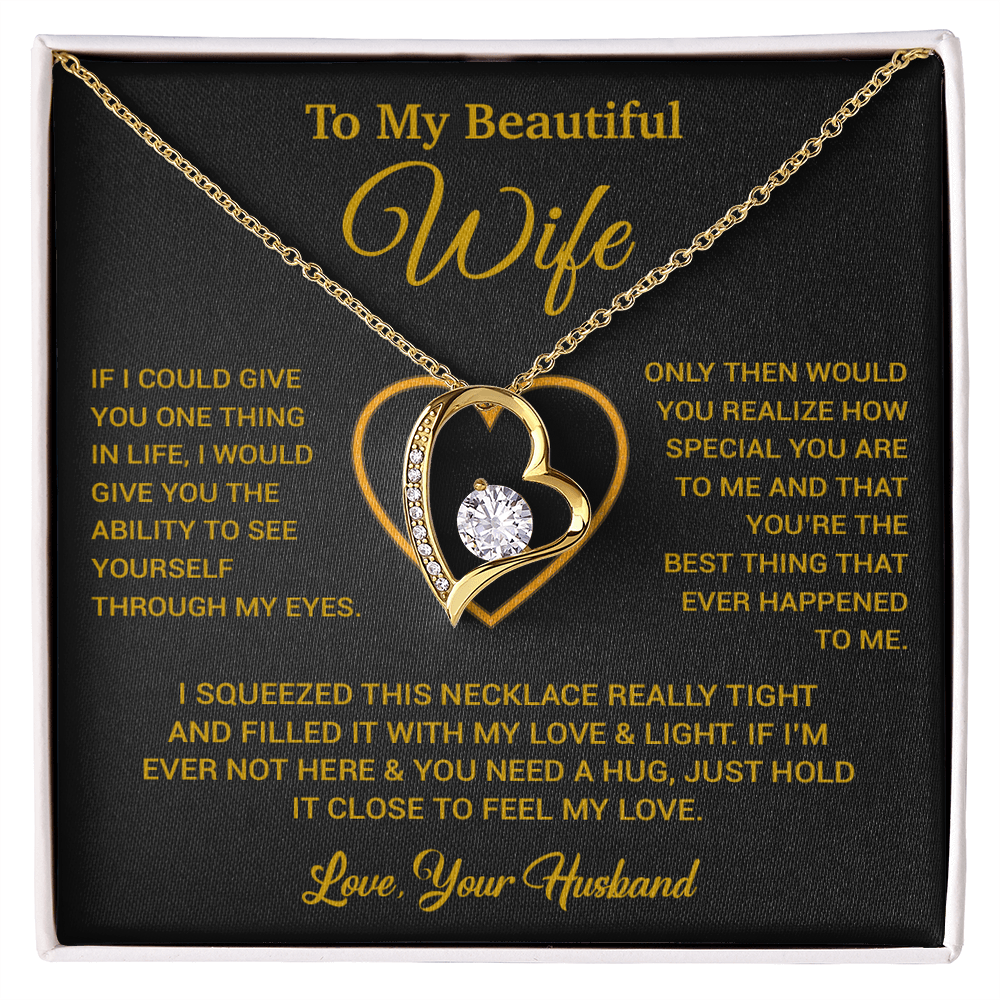 To My Wife Necklace, Gift For Wife, Anniversary Gift For Wife, Necklace For Wife 26_5_Gold