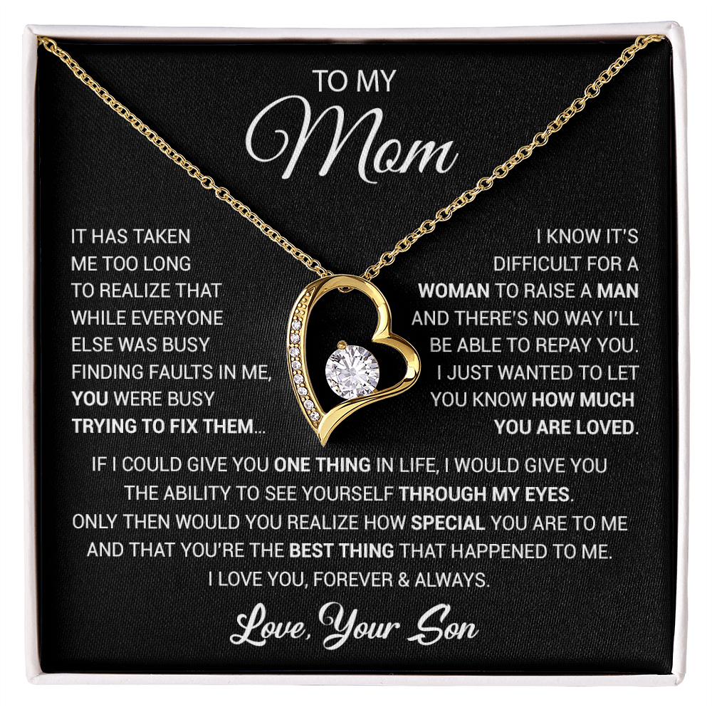 To My Mom Necklace, Mama, Gift From Son For Birthday, Mother 's Day Gift 26_2_Black