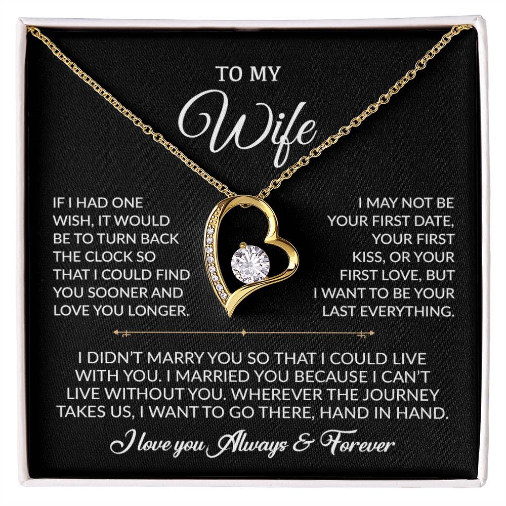 To My Wife Necklace, Gift For Wife, Anniversary Gift For Wife, Necklace For Wife