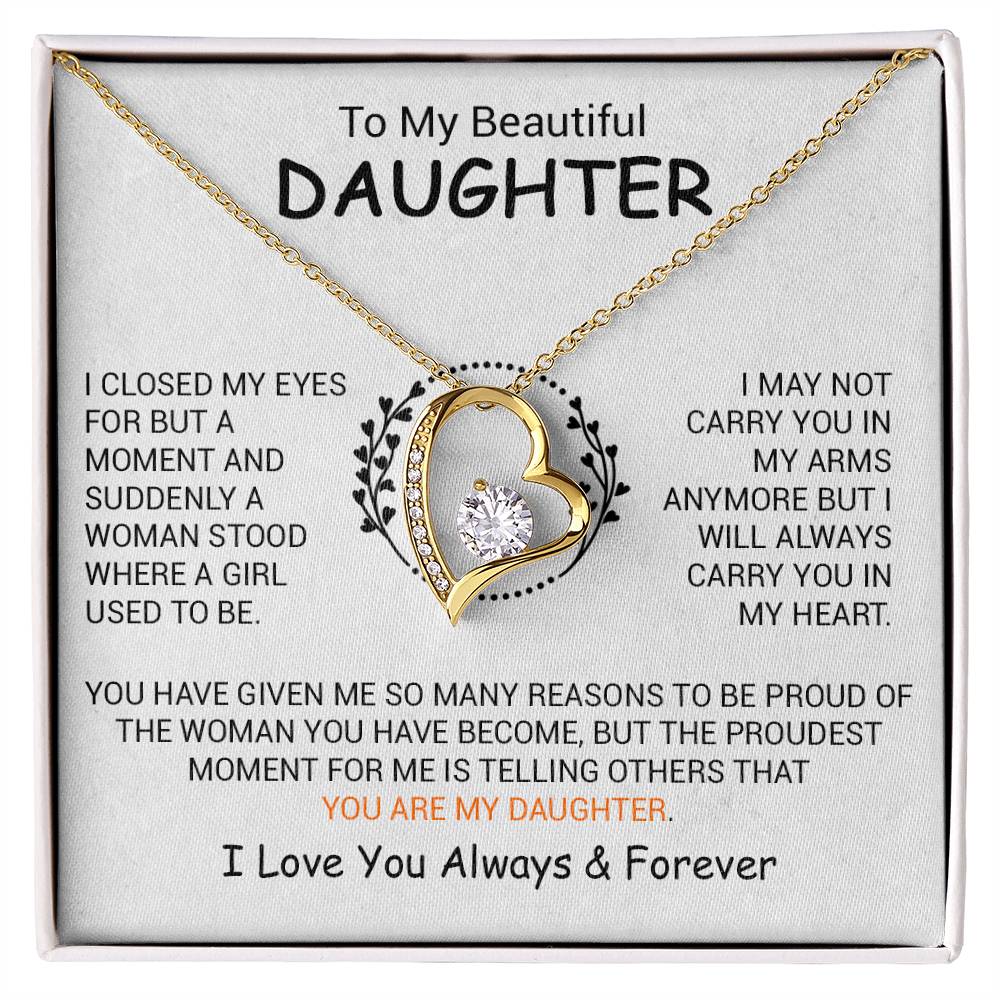 To My Daughter Necklace, Daughter Father Necklace, Daughter Gift From Dad, Mom 6_12
