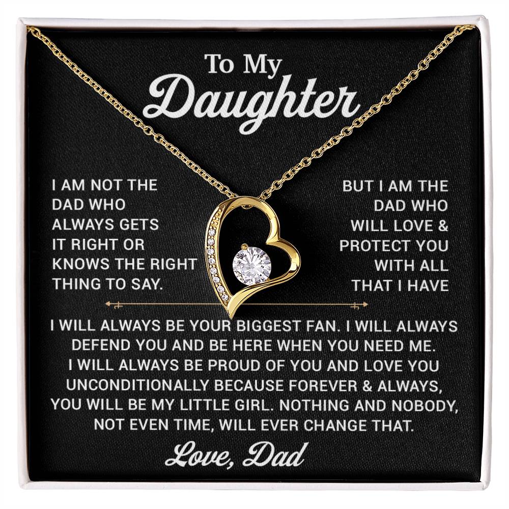 To My Daughter Necklace, Gift for Daughter from Dad, Father Daughter Necklace 1_11_Black