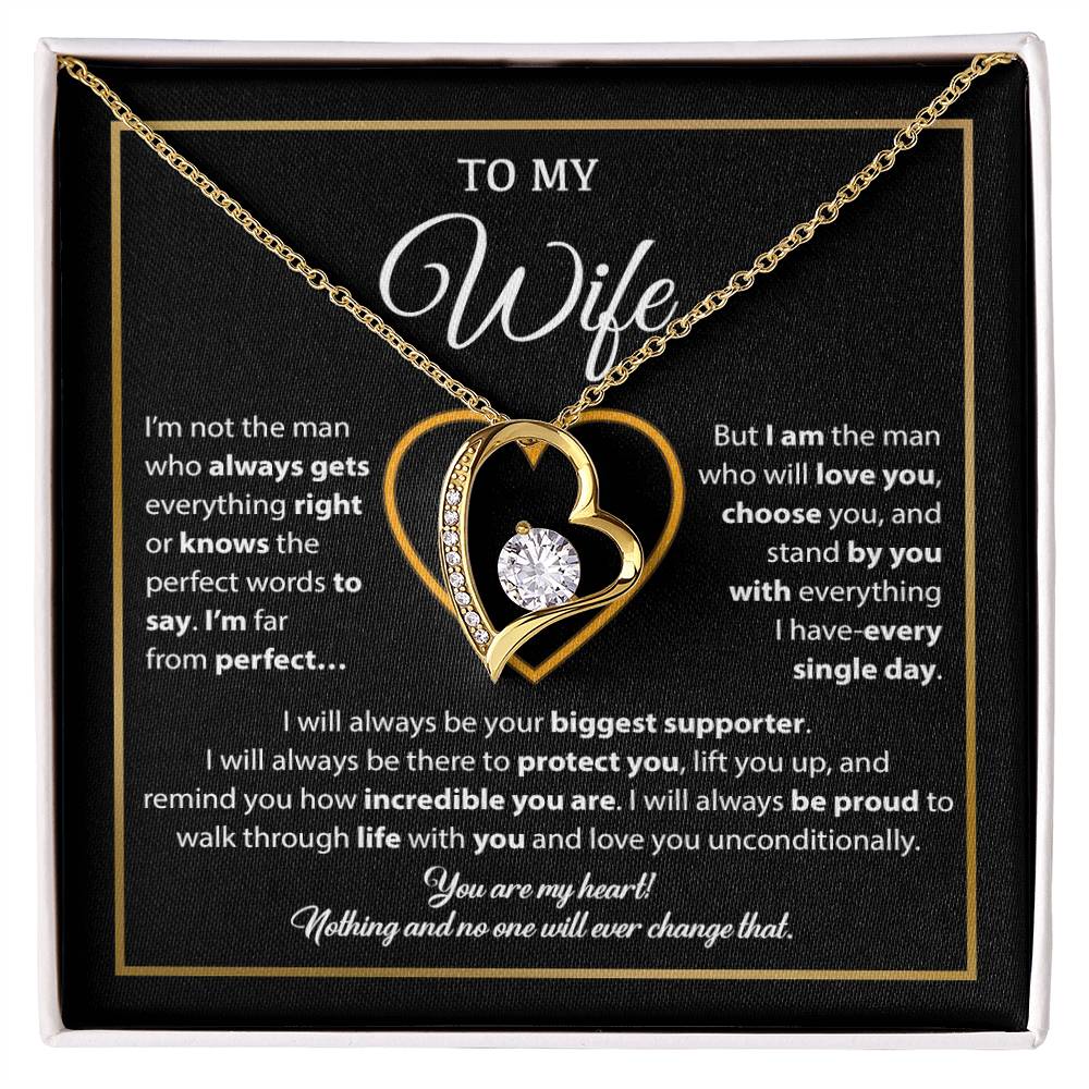 To My Wife Necklace, Gift For Wife, Anniversary Gift For Wife, Necklace For Wife 29_1_Black