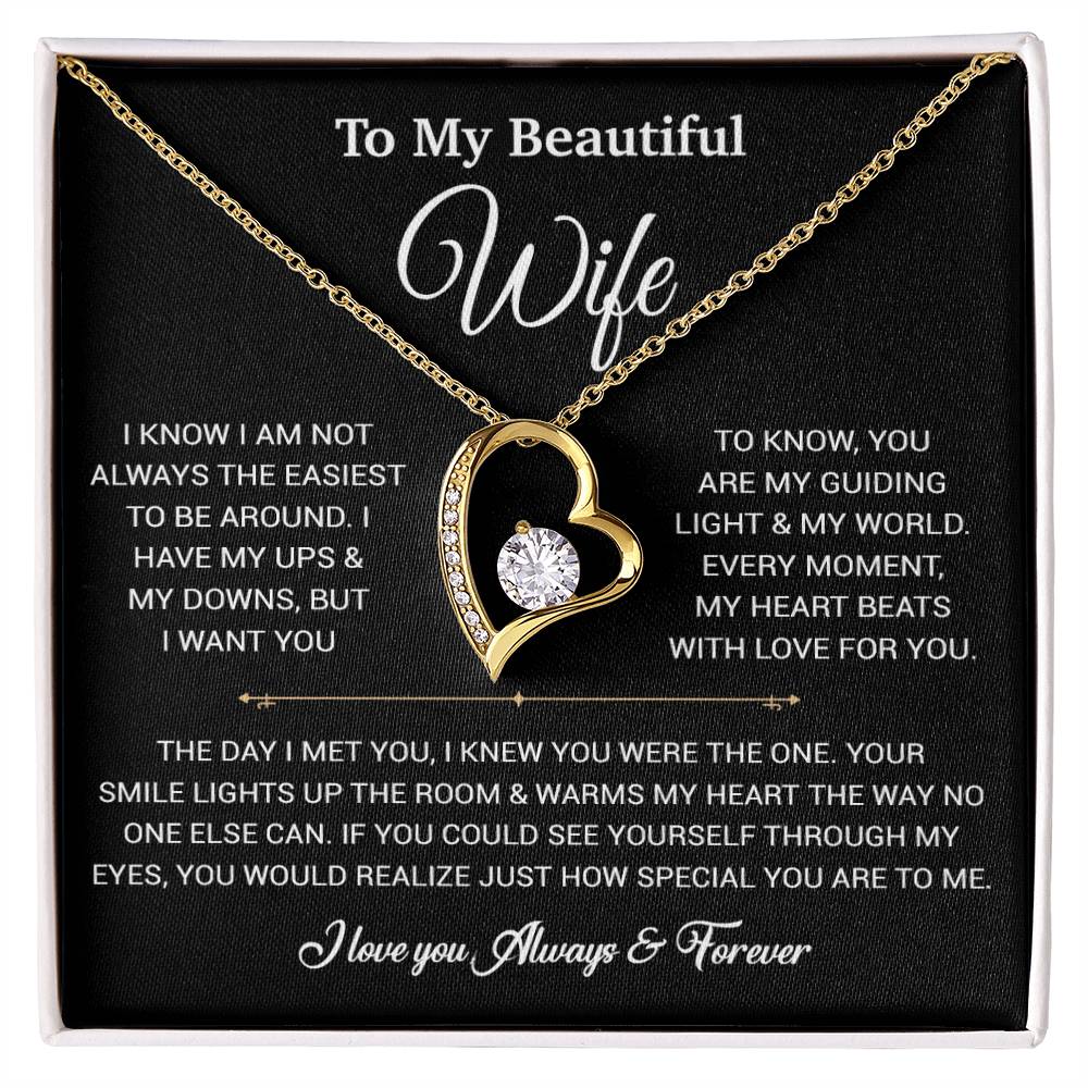 To My Wife Necklace, Gift For Wife, Anniversary Gift For Wife, Necklace For Wife 6_6_Black