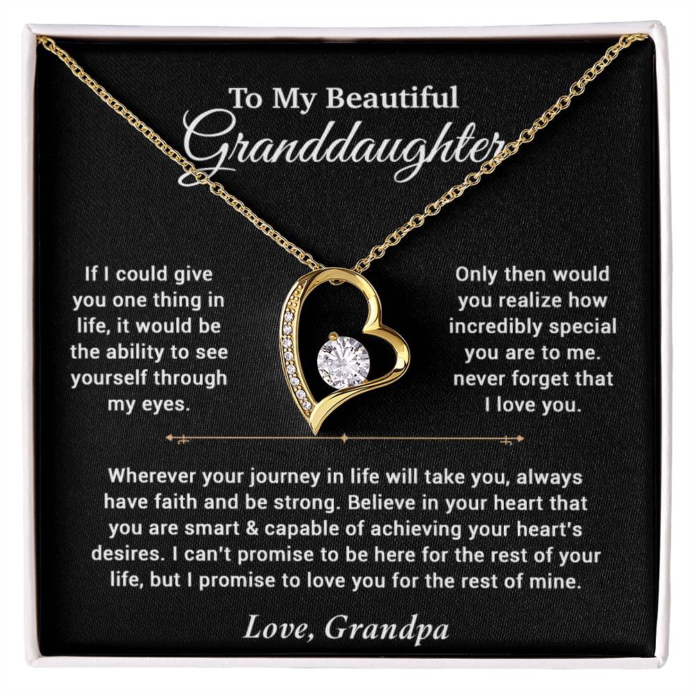 To My Granddaughter Necklace, Birthday Gift For Granddaughter, Birthday Gifts