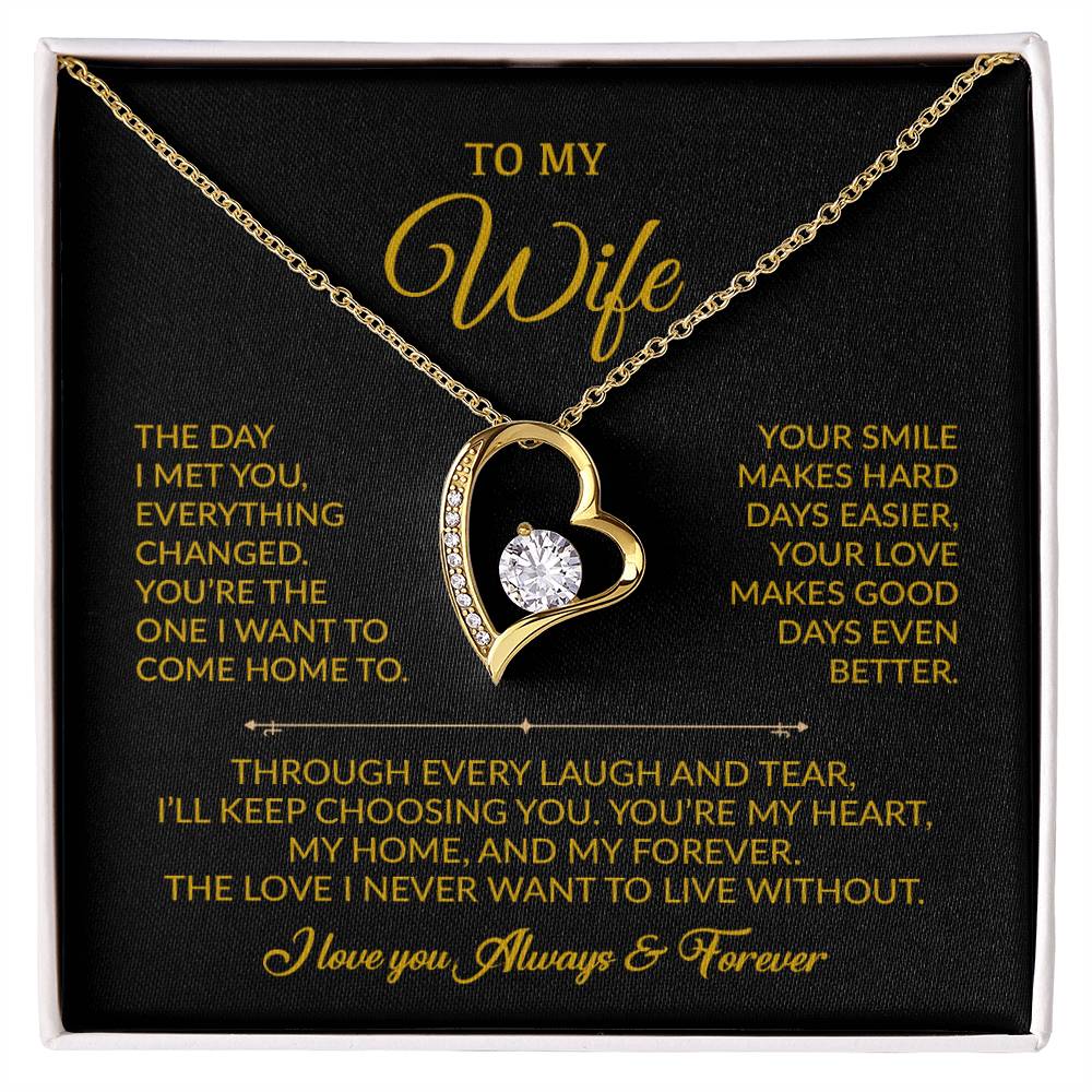 To My Wife Necklace, Gift For Wife, Anniversary Gift For Wife, Necklace For Wife