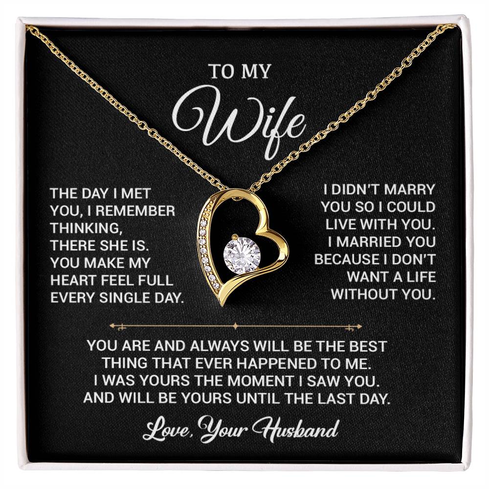 To My Wife Necklace, Gift For Wife, Anniversary Gift For Wife, Christmas Gift 19_9_Black