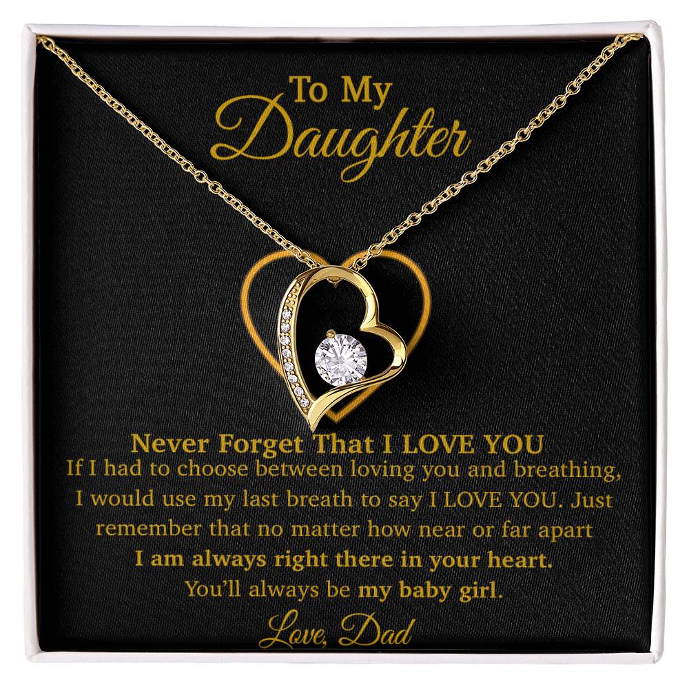 To My Daughter Necklace, Gift For Daughter From Dad, Daughter Father Necklace 8_1_Gold