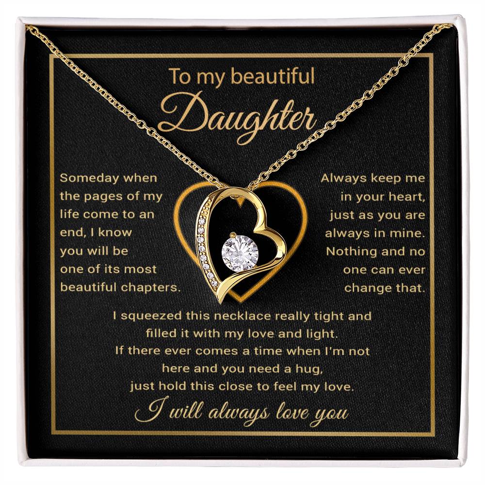 To My Daughter Necklace, Gift For Daughter From Dad, Daughter Father Necklace 28_11_Gold