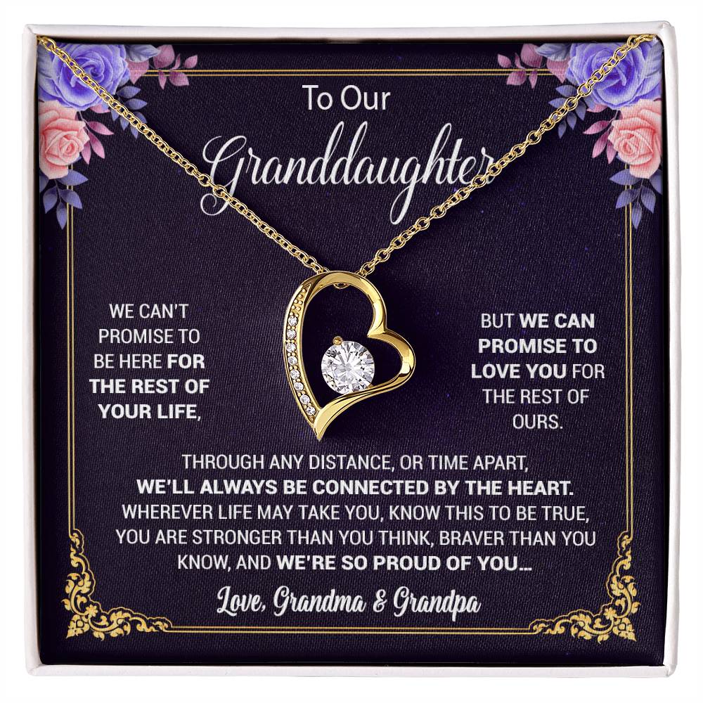 To Our Granddaughter Necklace, Birthday Gift For Granddaughter, Jewelry Gift from Grandparents 13_5