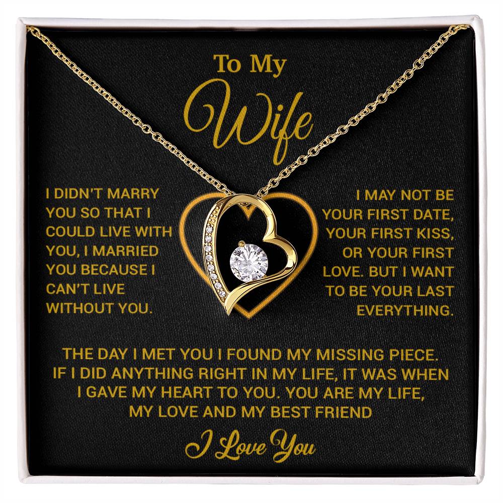 To My Wife Necklace, Christmas Gifts For Women, Anniversary Gift For Wife 14_12_Gold