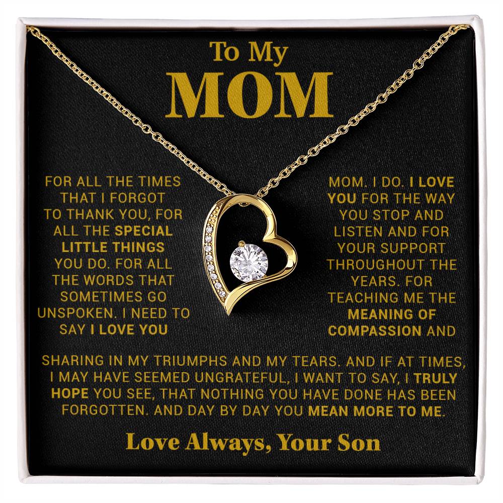 To My Mom Gift for Mother from Son From Daughter Mom Birthday Gift, Mothers Day_Gold