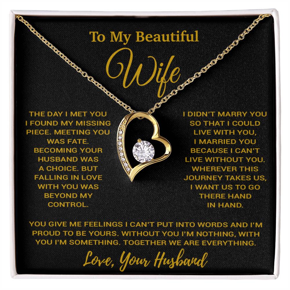 To My Wife Necklace, Vanlentines Gifts For Women, Anniversary Gift For Wife 1_11_Gold