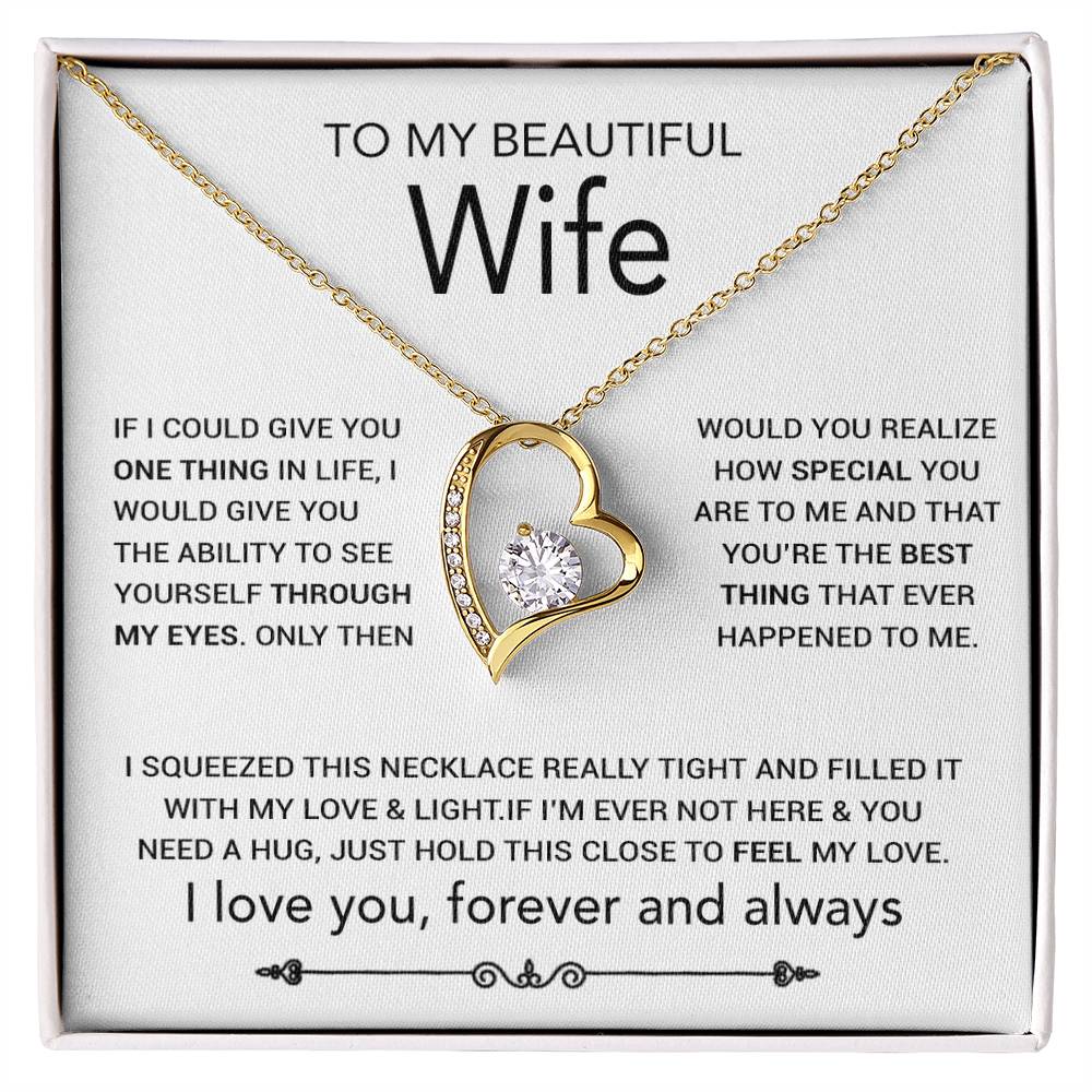 To My Wife Necklace, Christmas Gifts For Women, Anniversary Gift For Wife 8_10_White