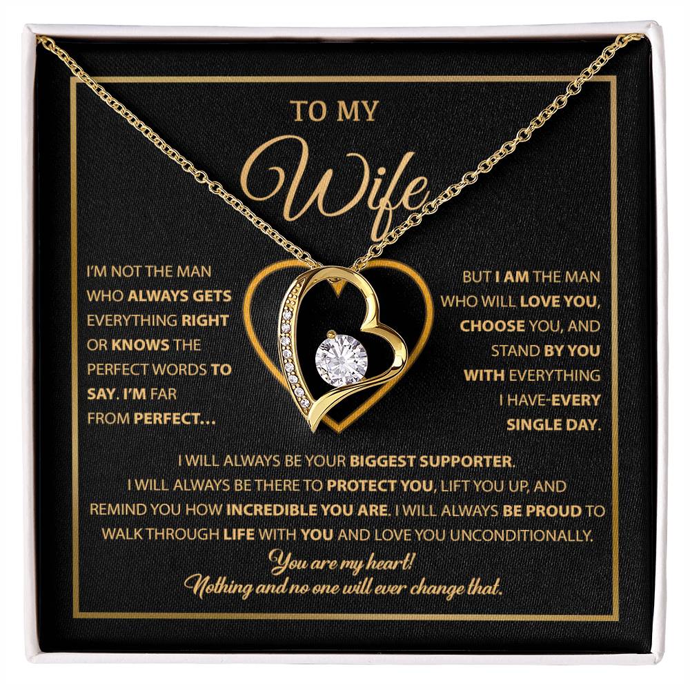 To My Wife Necklace, Gift For Wife, Anniversary Gift For Wife, Necklace For Wife 15_1_Gold