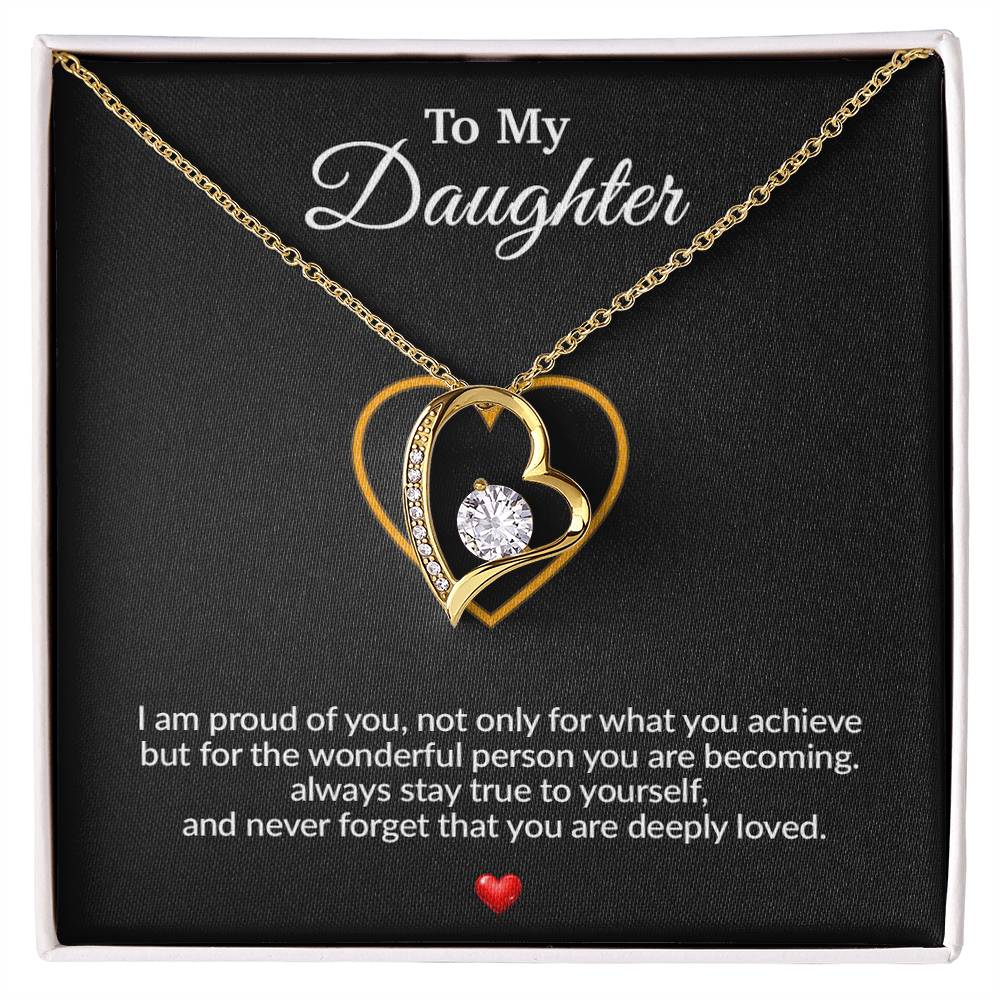 To My Daughter Necklace, Gift for Daughter from Dad, Father Daughter Necklace 12_8_Black