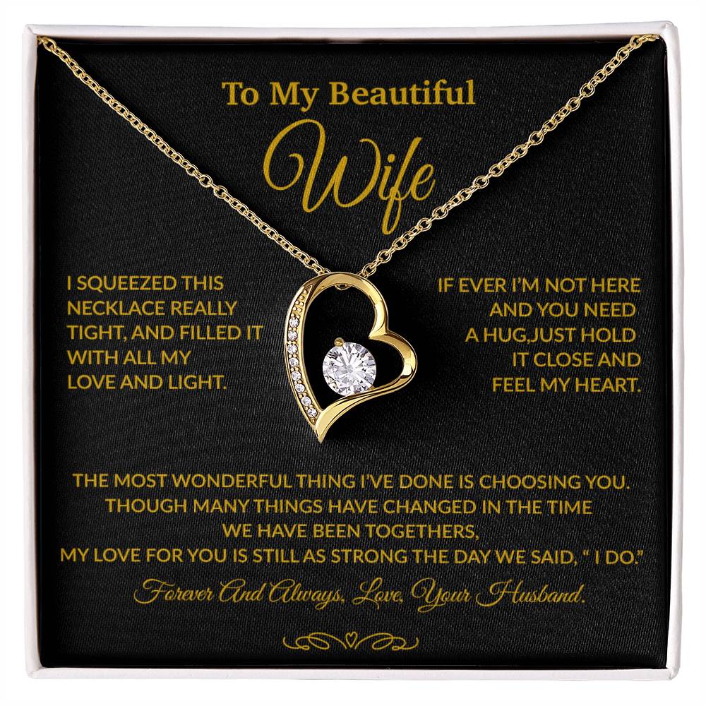 To My Wife Necklace, Gift For Wife, Anniversary Gift For Wife, Necklace For Wife 27_9_Gold