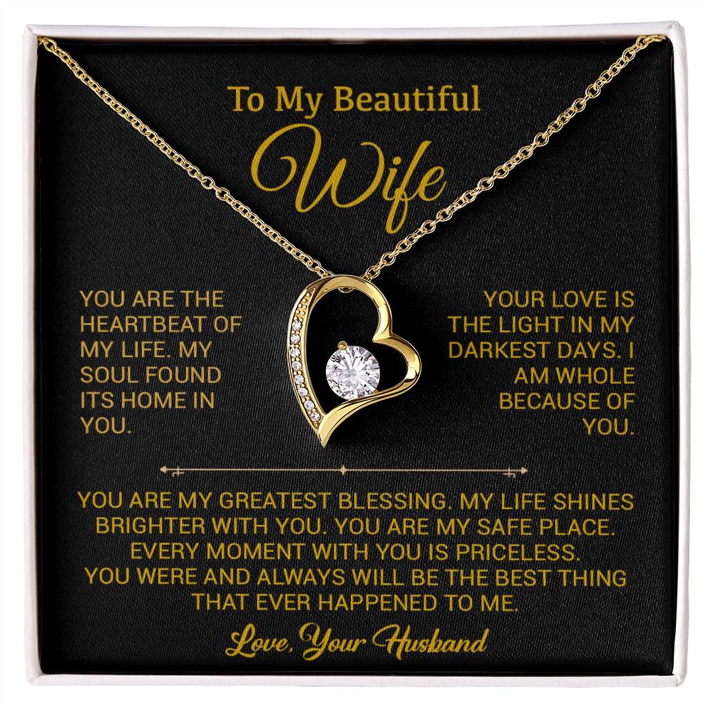 To My Wife Necklace, Gift For Wife, Anniversary Gift For Wife, Christmas Gift