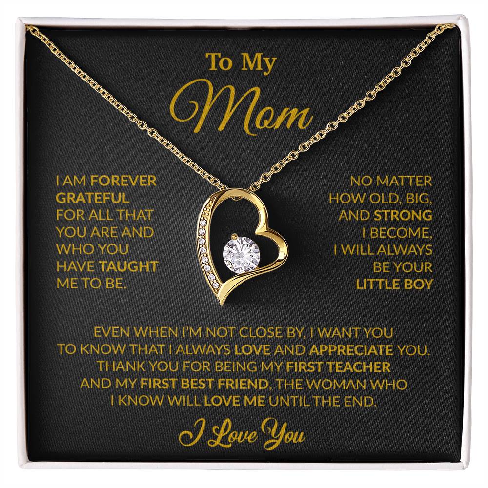 To My Mom Necklace, Gift For Mom From Daughter, Mother's Day Gifts 3_4_Gold