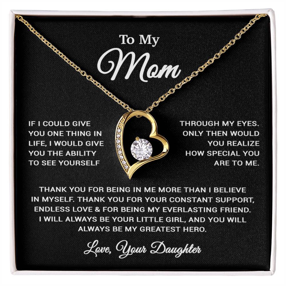 To My Mom Necklace, Sentimental Mother's Day Gift For Mom From Son 30_3_Black