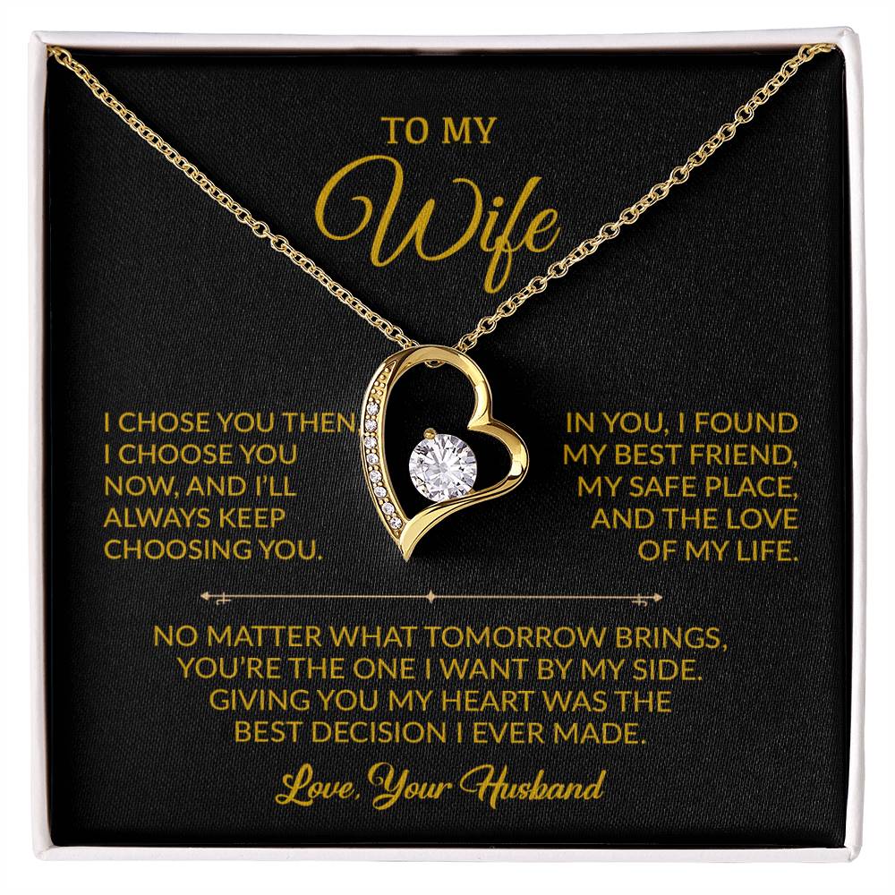 To My Wife Necklace, Gift For Wife, Anniversary Gift For Wife, Necklace For Wife