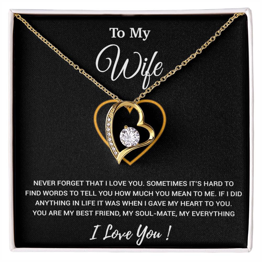 To My Wife Necklace, Christmas Gifts For Women, Anniversary Gift For Wife 2_1_Black