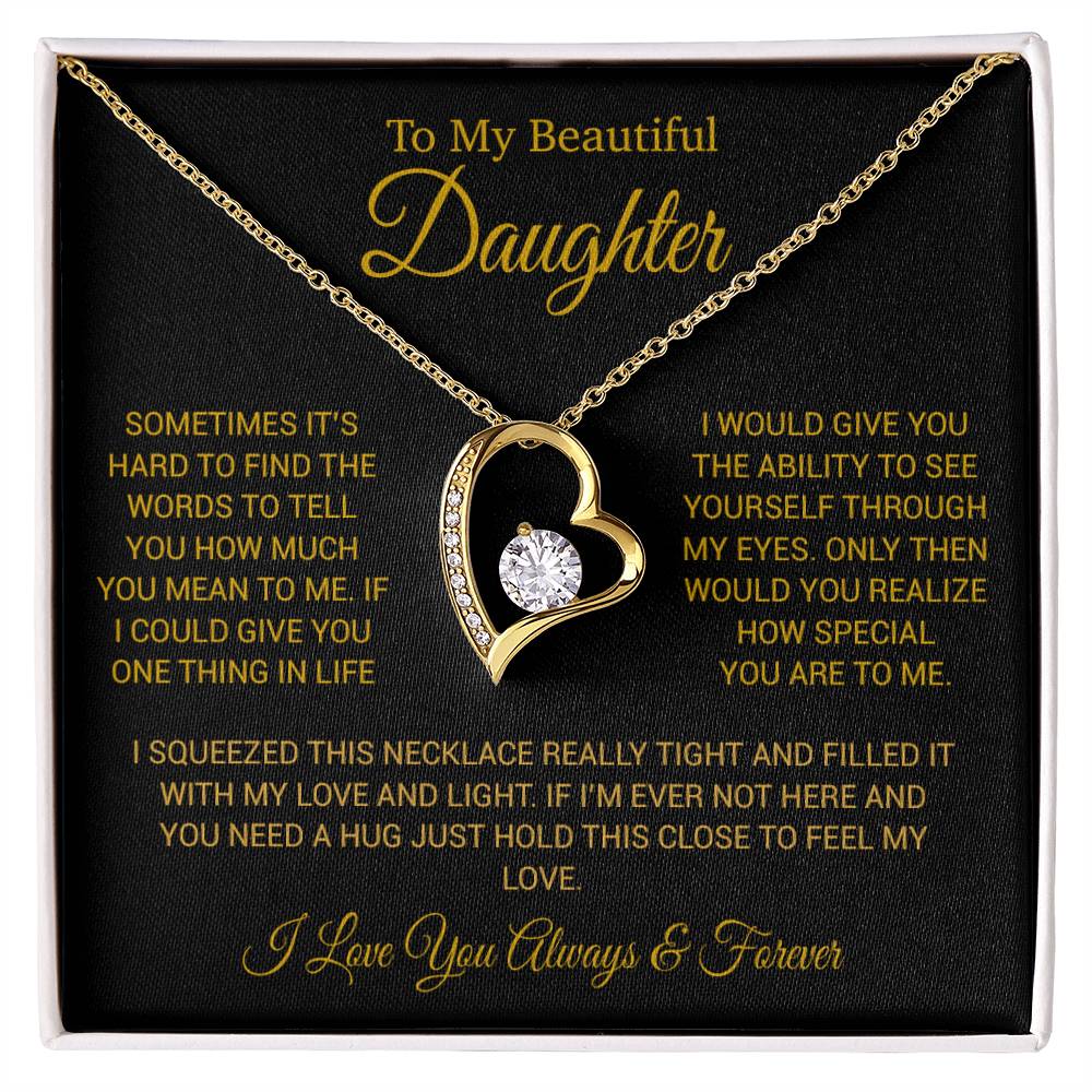 To My Daughter Necklace, Daughter Father Necklace, Daughter Gift From Dad,Mom 24_9