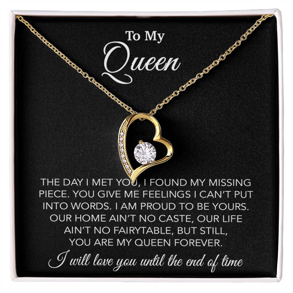 To My Queen Necklace, Anniversary Gift For Wife, Girlfriend Necklace, Birthday Gift For Wife 14_2