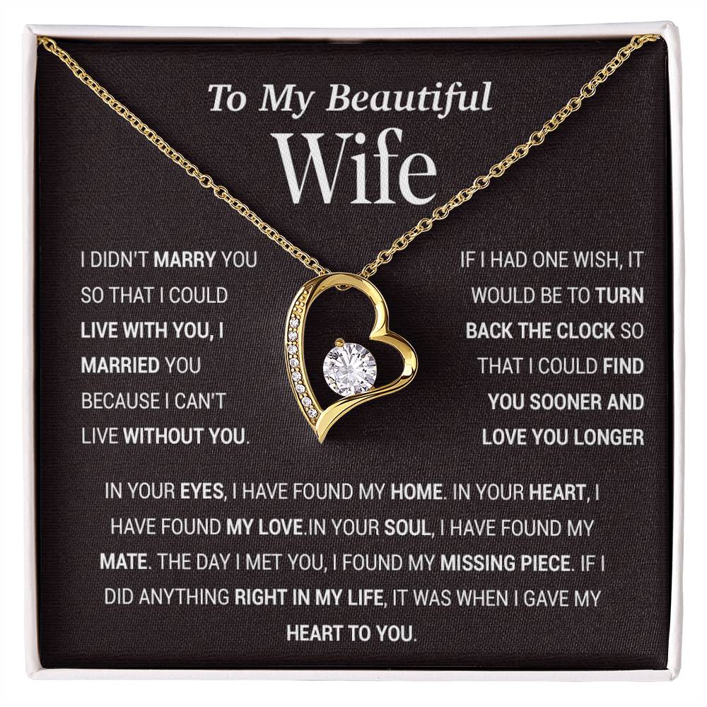 To My Wife Necklace, Gift For Wife, Anniversary Gift For Wife, Christmas Gift 27_11_Tim
