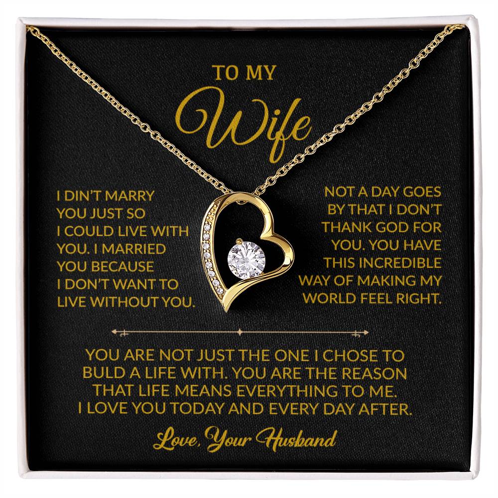 To My Wife Necklace, Gift For Wife, Anniversary Gift For Wife, Necklace For Wife