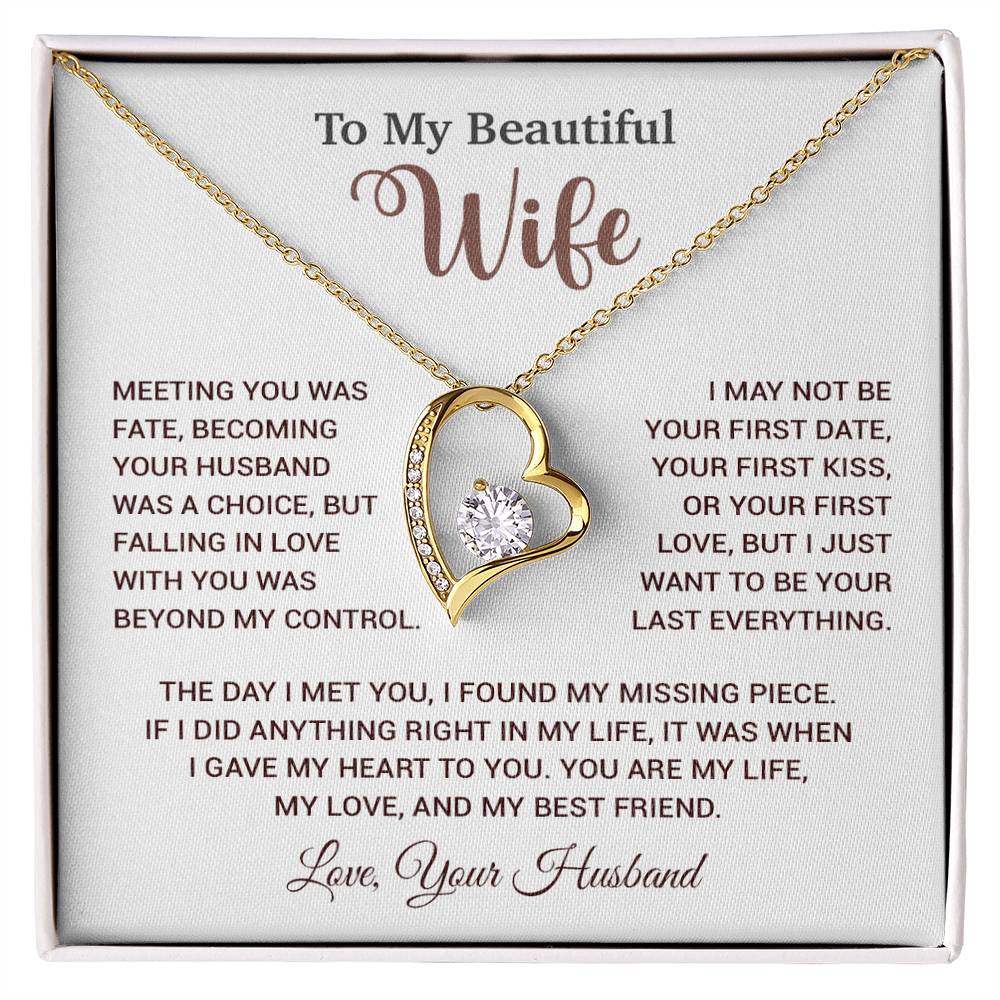 To My Wife Necklace, Wife Gift From Husband, Wife Husband Necklace, Christmas Gift 13_10