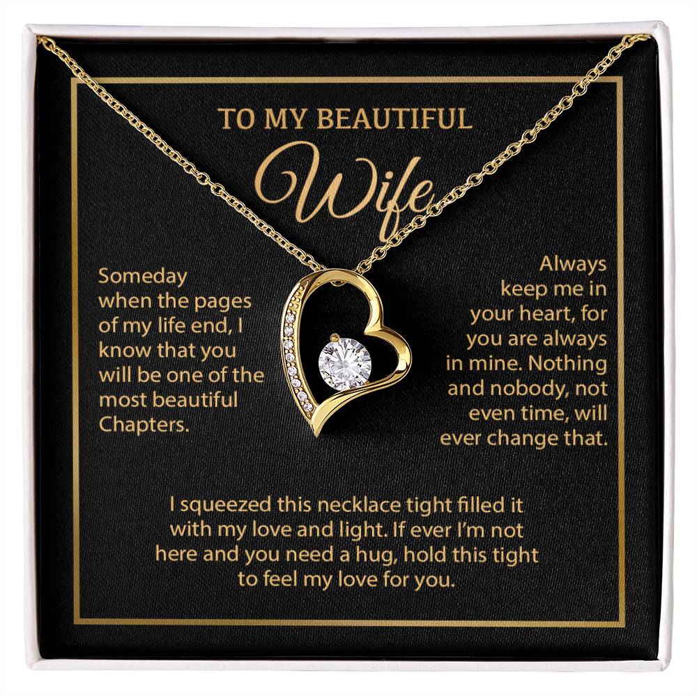 To My Wife Necklace, Vanlentines Gifts For Women, Anniversary Gift For Wife 6_1_Gold
