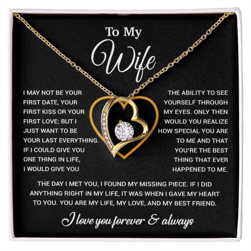 To My Wife Necklace, Christmas Gifts For Women, Anniversary Gift For Wife 24_12_Black