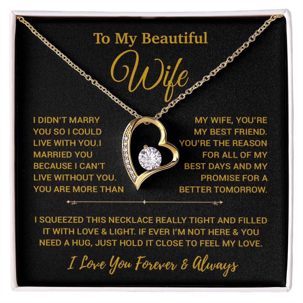 To My Wife Necklace, Vanlentines Gifts For Women, Anniversary Gift For Wife 15_1_Gold