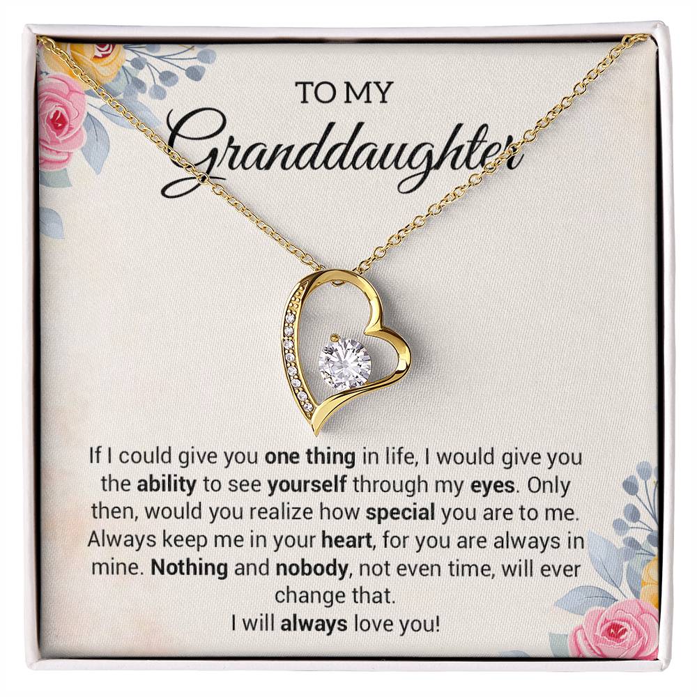 To My Granddaughter Necklace Gift, Granddaughter Jewelry From Grandma Birthday