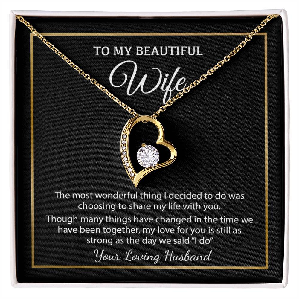 To My Wife Necklace, Christmas Gifts For Women, Anniversary Gift For Wife 4_12_Black