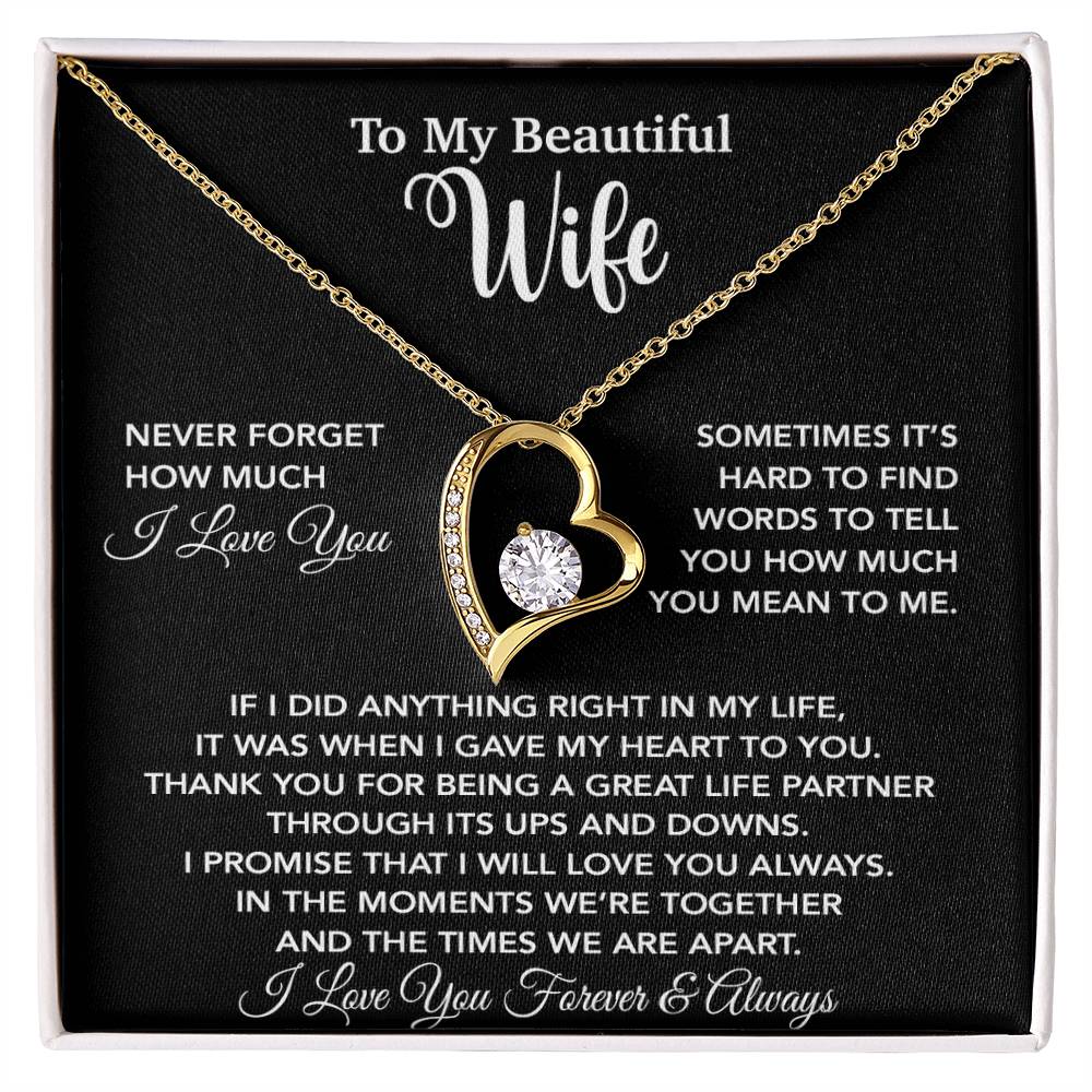 To My Wife Necklace, Christmas Gifts For Wife, Anniversary Cute Gift For Wife_Black_25_9