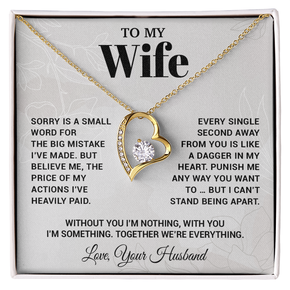 To My Wife Necklace, Christmas Gifts For Women, Anniversary Gift For Wife 16_10_White