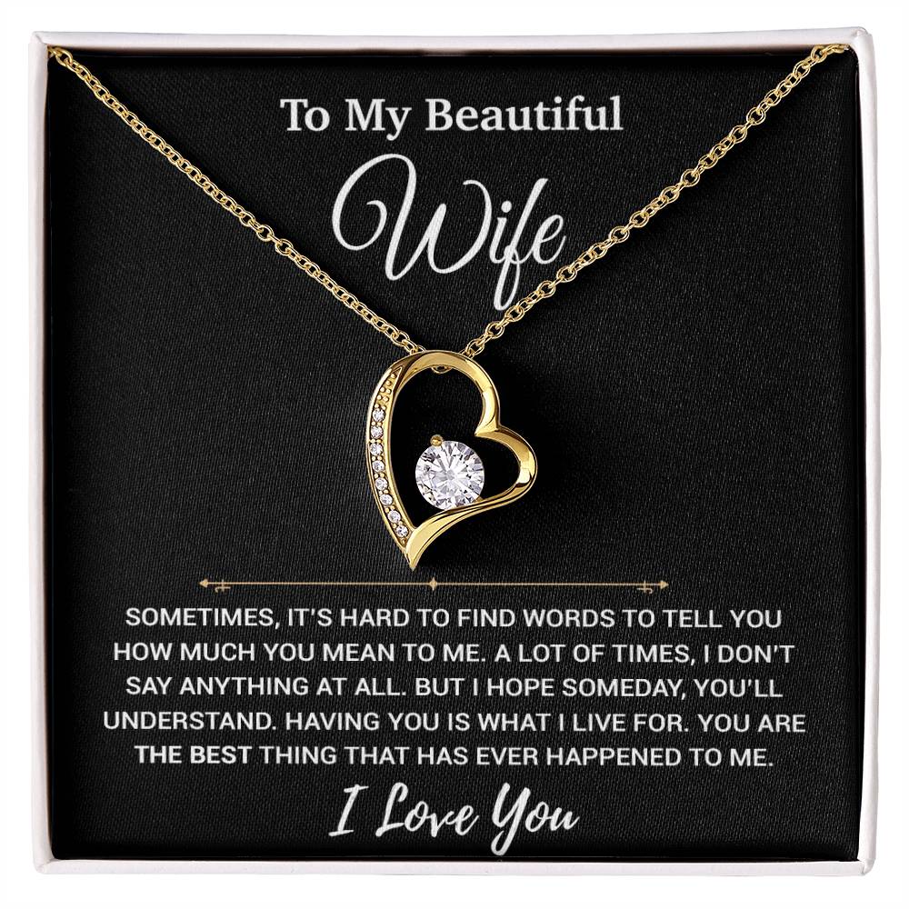To My Wife Necklace, Christmas Gifts For Women, Anniversary Gift For Wife 20_11_Black