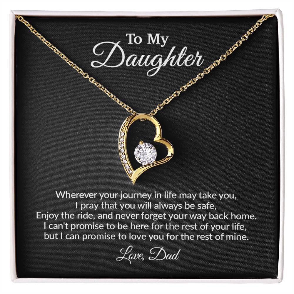 To My Daughter Necklace, Gift for Daughter from Dad, Father Daughter Necklace