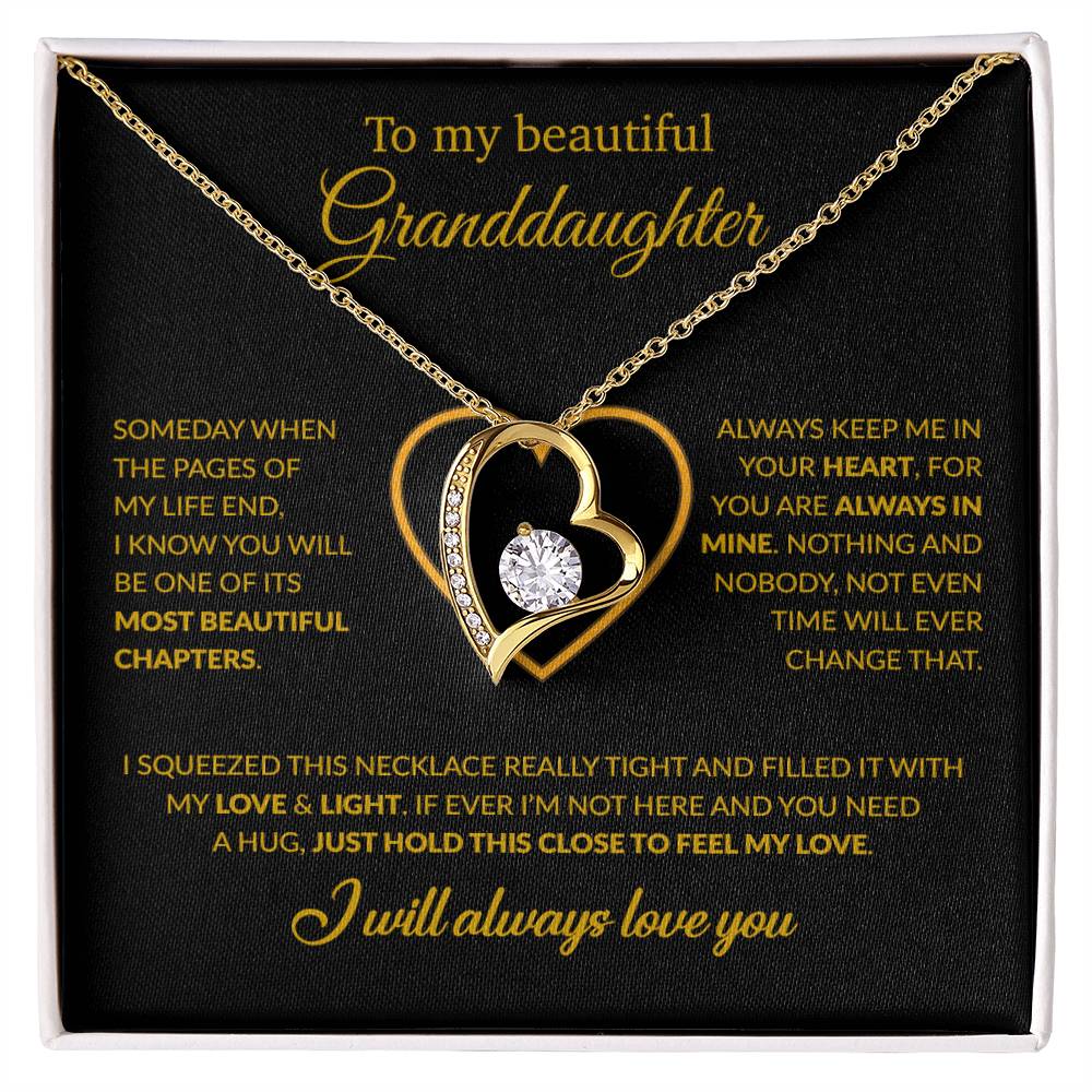 To My Granddaughter Necklace, Birthday Gift For Granddaughter From Grandpa 5_12_Gold