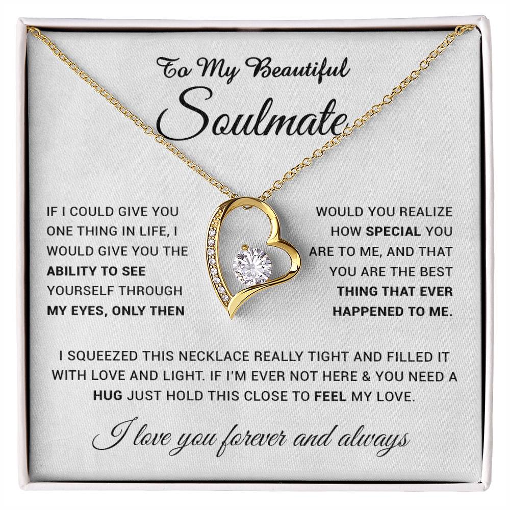 To My Soulmate Necklace, Gift For Soulmate, Anniversary Gift, Birthday Gift 25_4_White